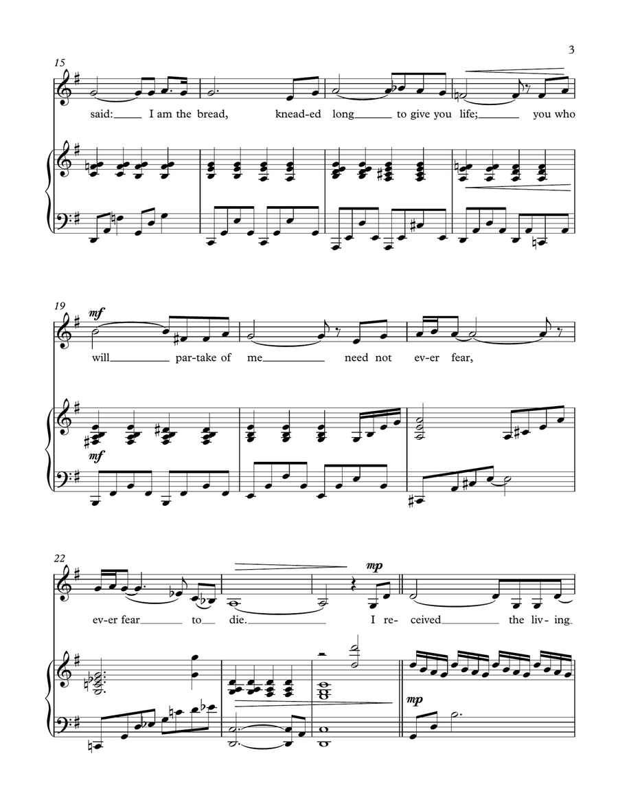 I Received the Living God (Solo for Low Voice and Piano) Low Voice scores gallery preview page 3