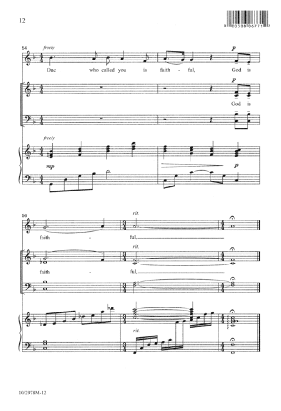 God Is Faithful God Is Faithful 4-Part scores gallery preview page 13