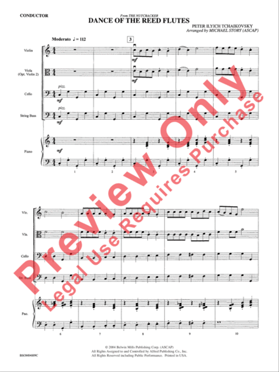 Dance of the Reed Flutes (from The Nutcracker) String Orchestra scores gallery preview page 3