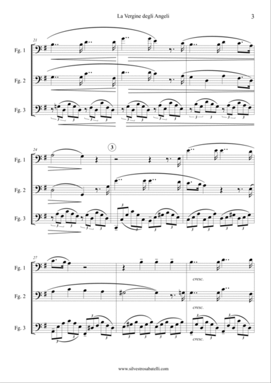 La Vergine degli Angeli - G. Verdi Woodwind Trio scores gallery preview page 4