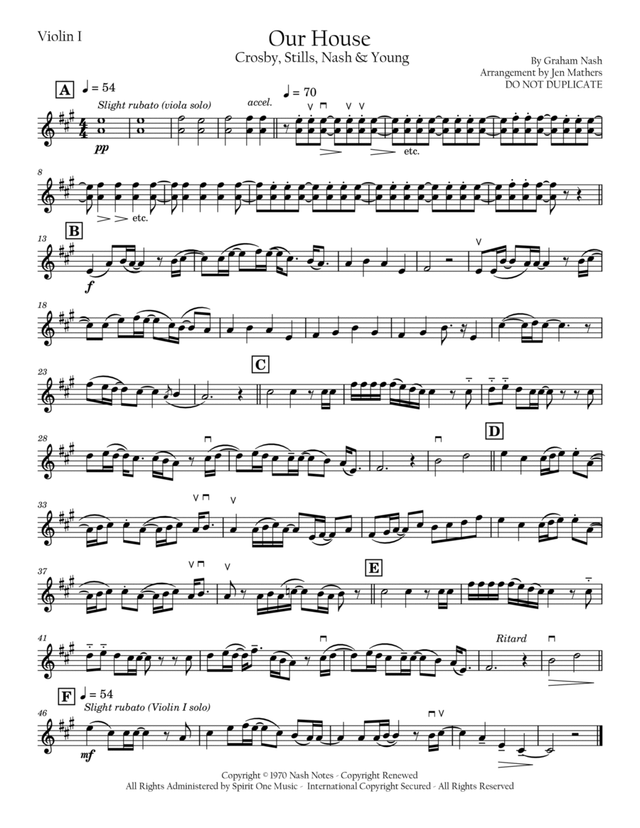 Our House String Quartet scores gallery preview page 1