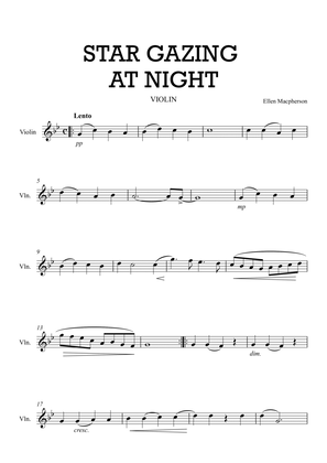 Book cover for STARGAZING BY NIGHT for Violin by Ellen Macpherson