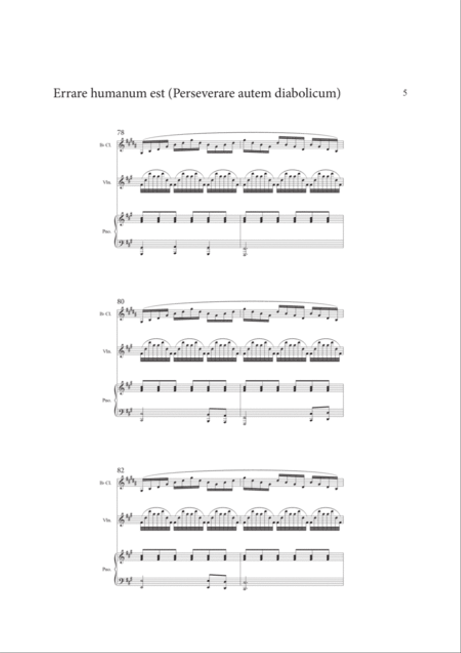 Errare humanum est (Perseverare autem diabolicum) Opus 95 Chamber Music scores gallery preview page 5