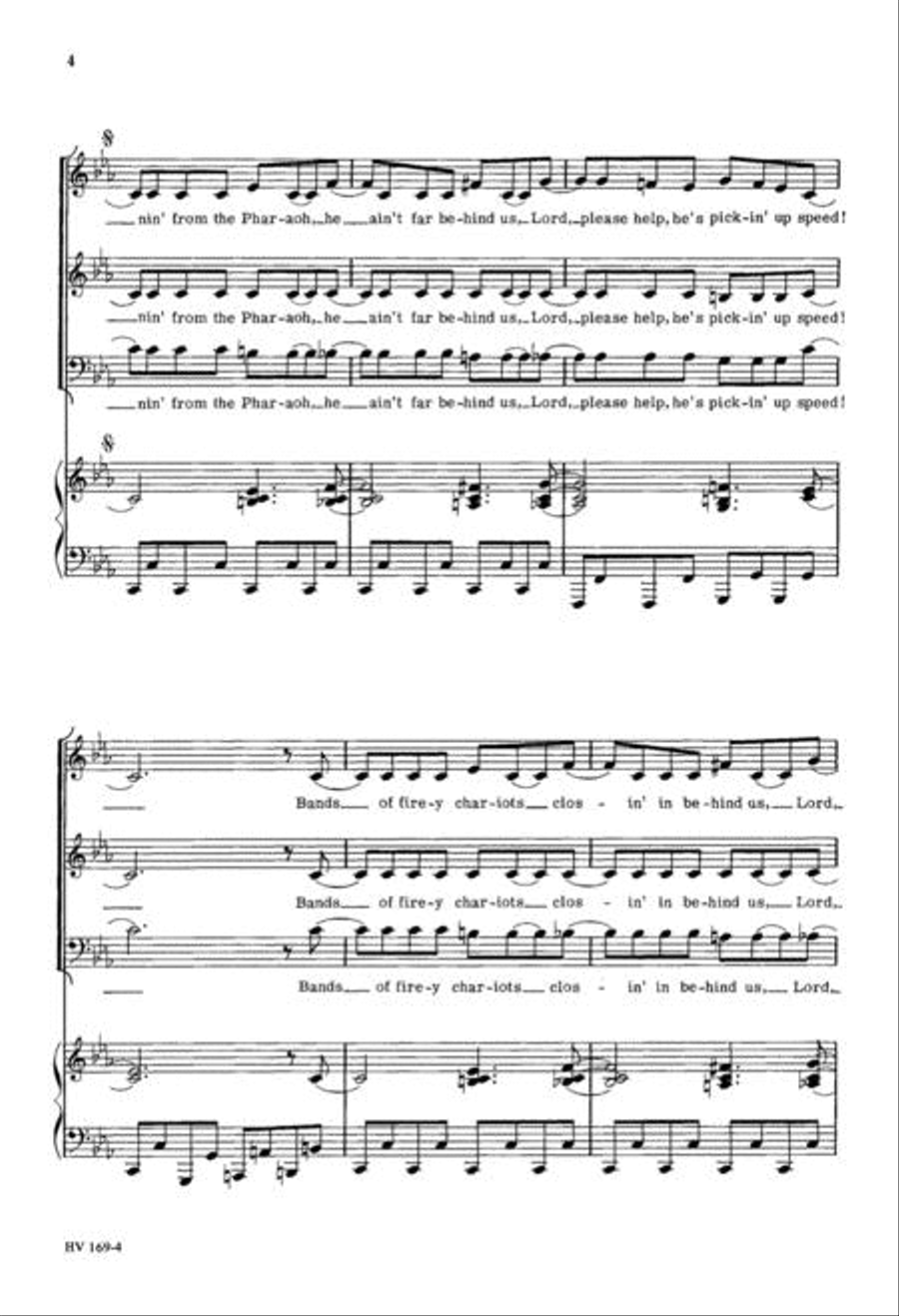 Moses, Now Your People Are Free 3-Part scores gallery preview page 4