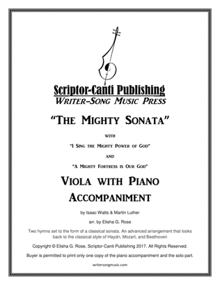 (I Sing The Mighty Power Of God & A Mighty Fortress Is Our God) The Mighty Sonata - Viola