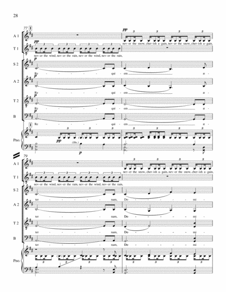 Never more will the wind (Piano/Choral Score) image number null