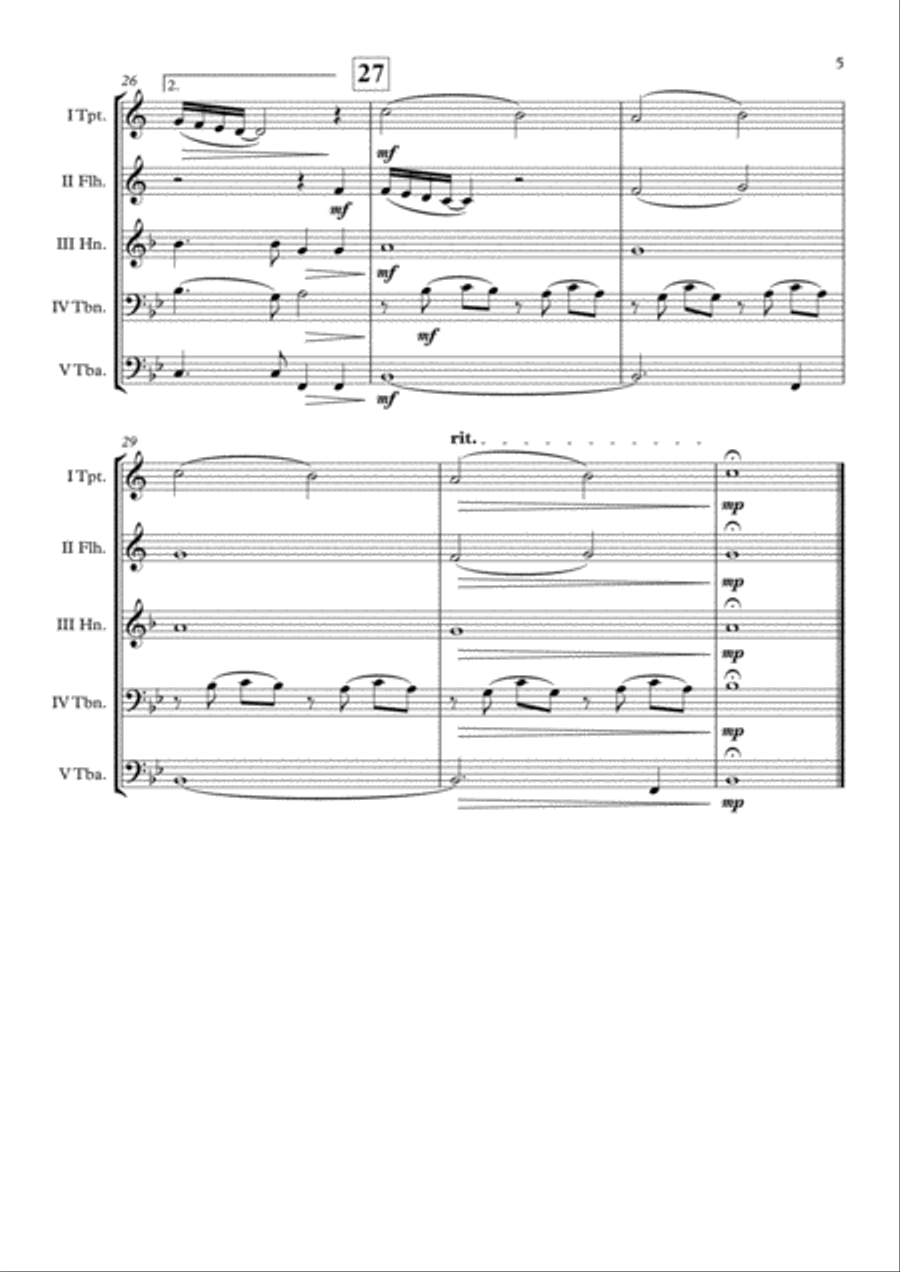 Happy New Year Happy New Year Brass Quintet scores gallery preview page 6