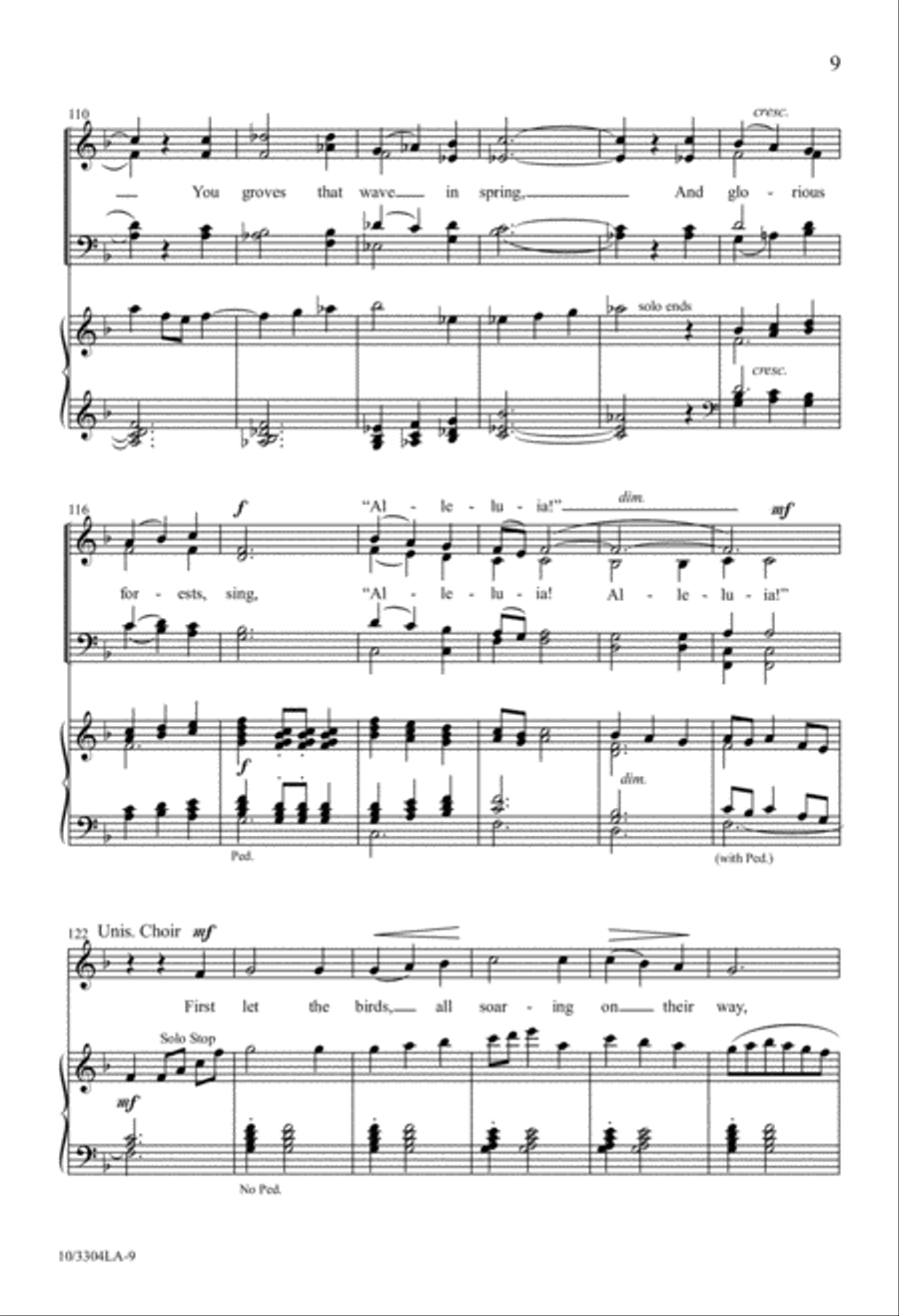 A Song We Raise 4-Part scores gallery preview page 9