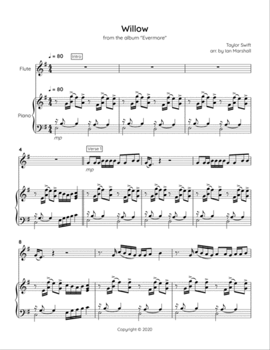 Willow Willow Flute Solo scores gallery preview page 4