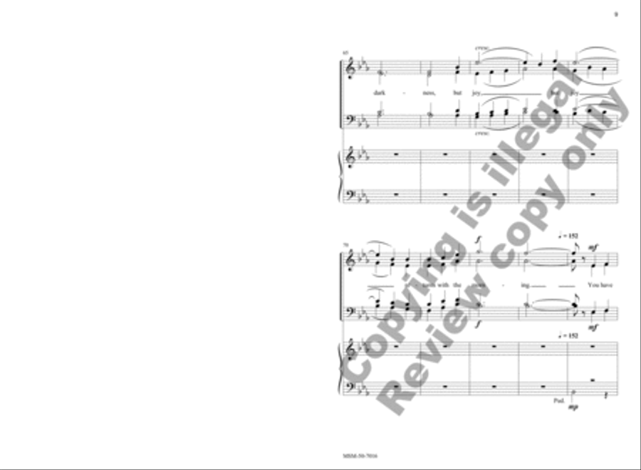I Will Extol You, O Lord 4-Part scores gallery preview page 9