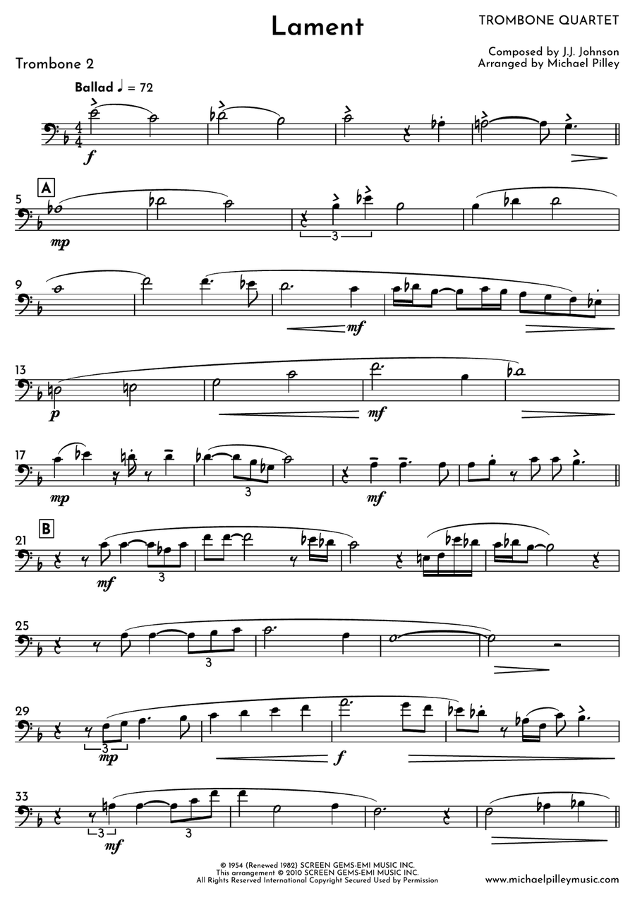 Lament Brass Ensemble scores gallery preview page 4