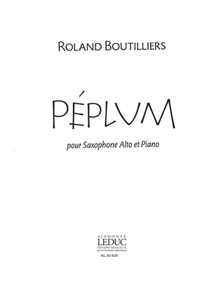 Book cover for Boutilliers Roland Peplum Alto Saxophone Piano Book