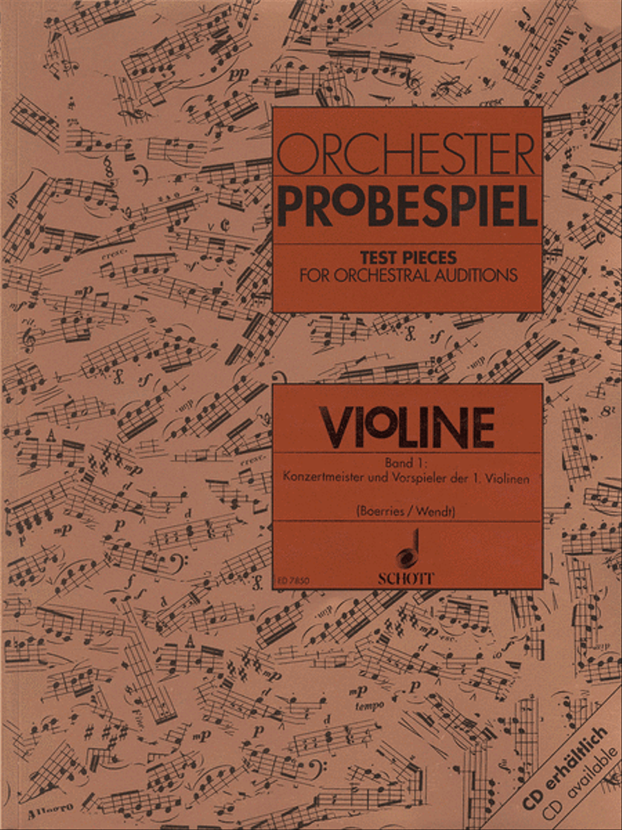 Test Pieces for Orchestral Auditions – Violin Volume 1