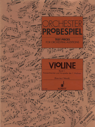 Book cover for Test Pieces for Orchestral Auditions – Violin Volume 1