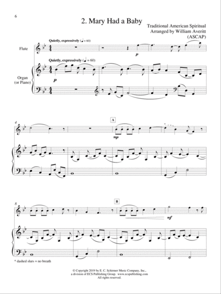 Blest Morn: Three American Hymns Flute scores gallery preview page 4