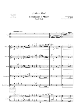 Beethoven - Sonatina in F complete - Piano & String Quartet/ Orch