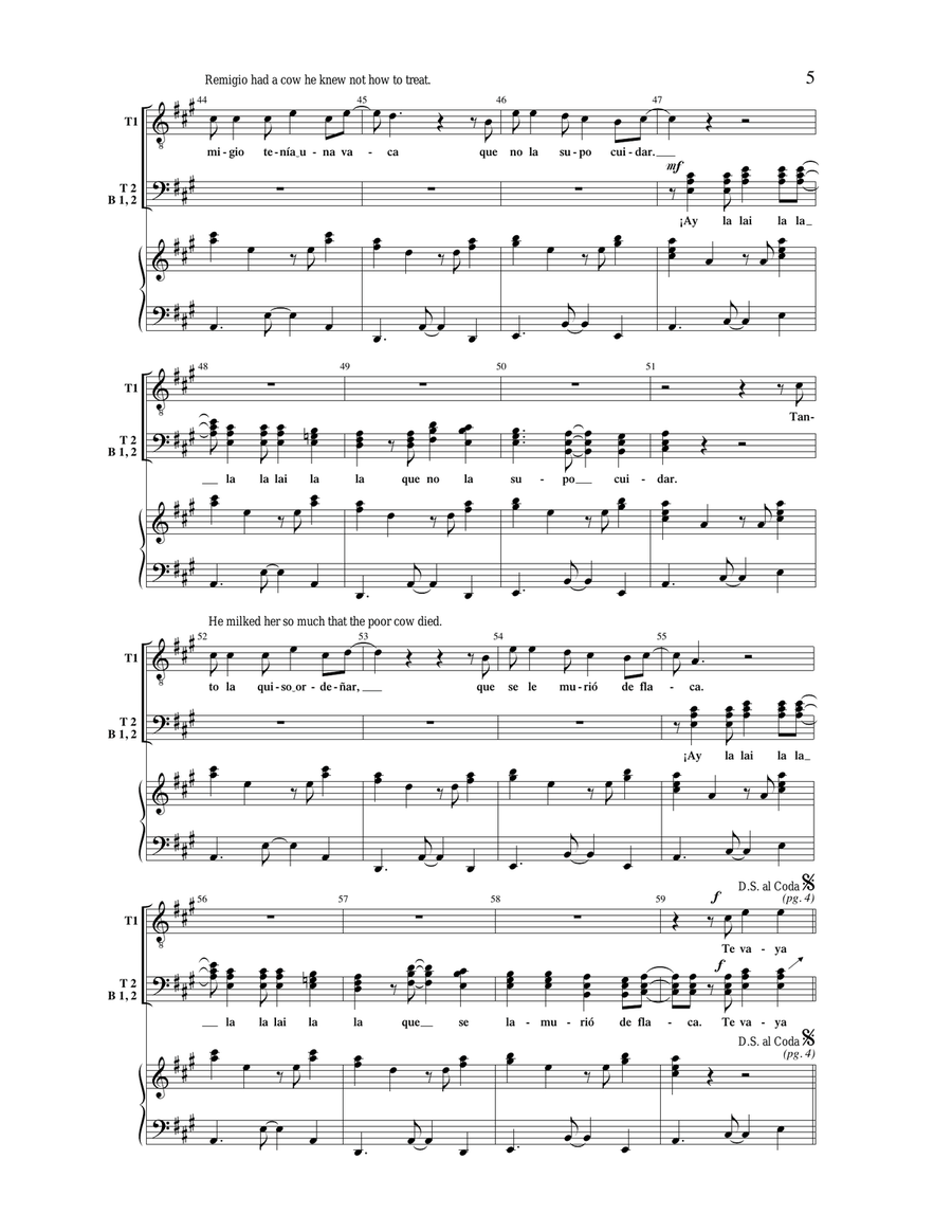 El Chuchumbe El Chuchumbe TTBB scores gallery preview page 4