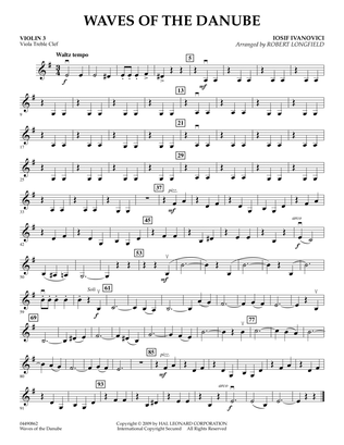Waves of the Danube - Violin 3 (Viola Treble Clef)