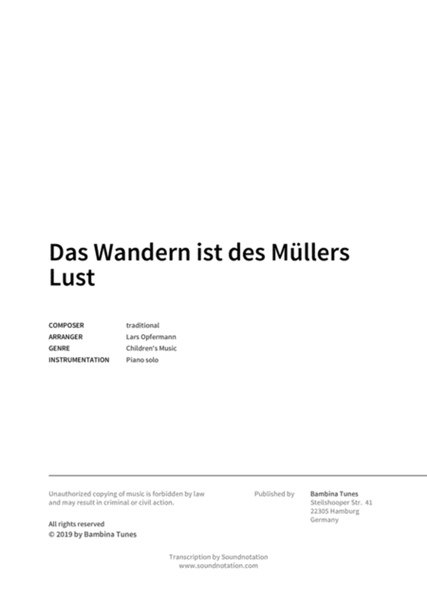 Das Wandern ist des Müllers Lust image number null