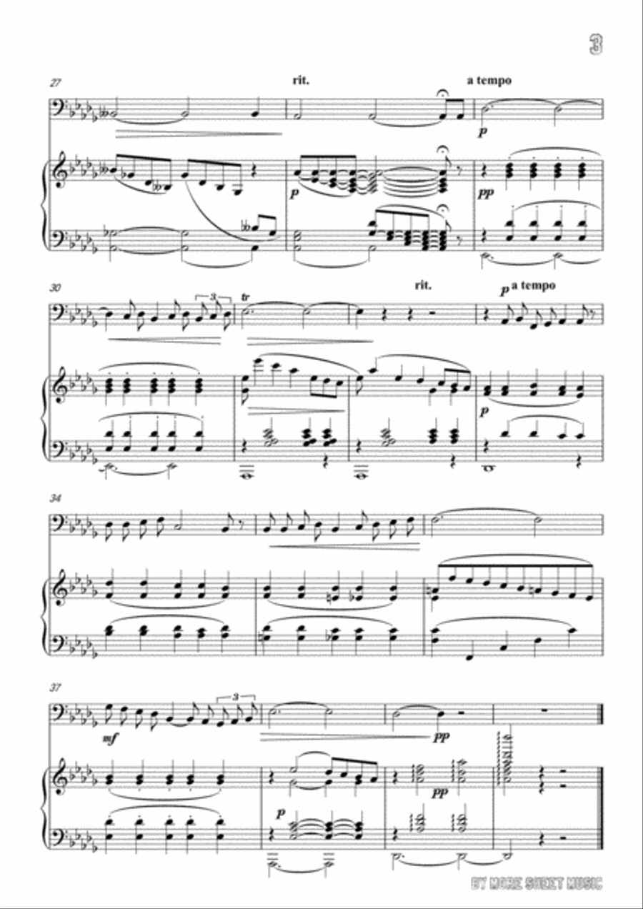 Chausson-Le colibri, for Cello and Piano Piano scores gallery preview page 5