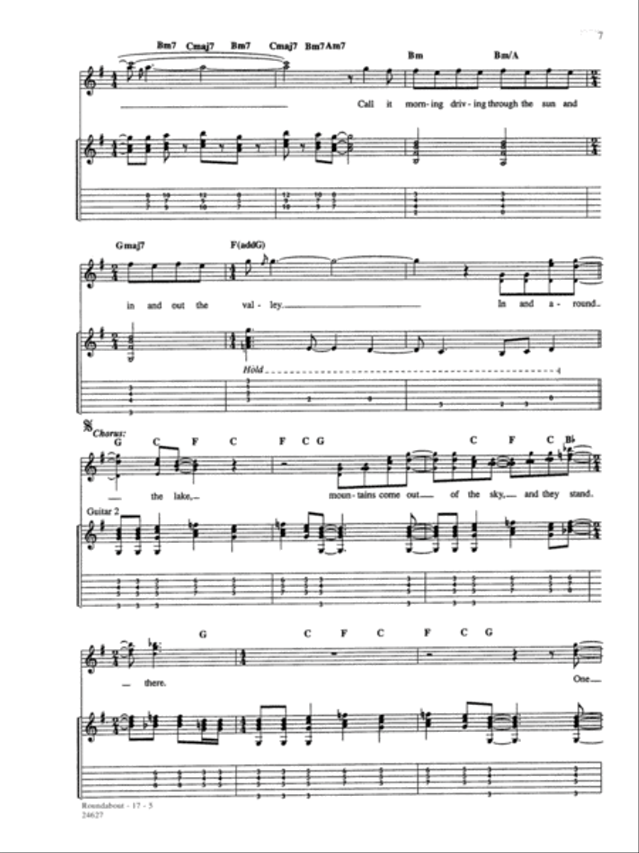 Roundabout Guitar Tablature scores gallery preview page 5