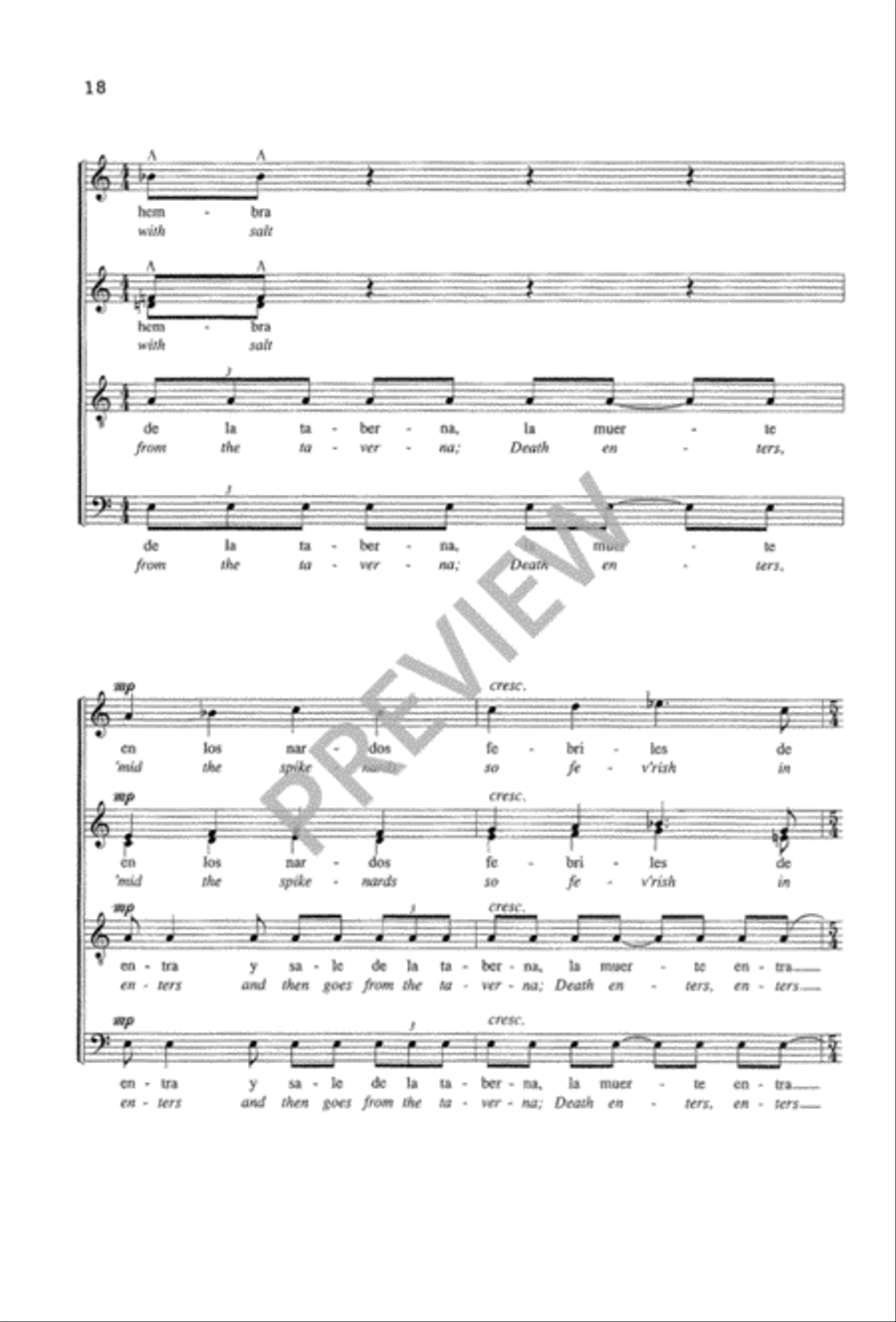 Suite de Lorca (SATB) Suite de Lorca (SATB) 4-Part scores gallery preview page 19