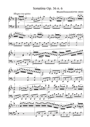 Sonatina in D major, Op 36 No 6