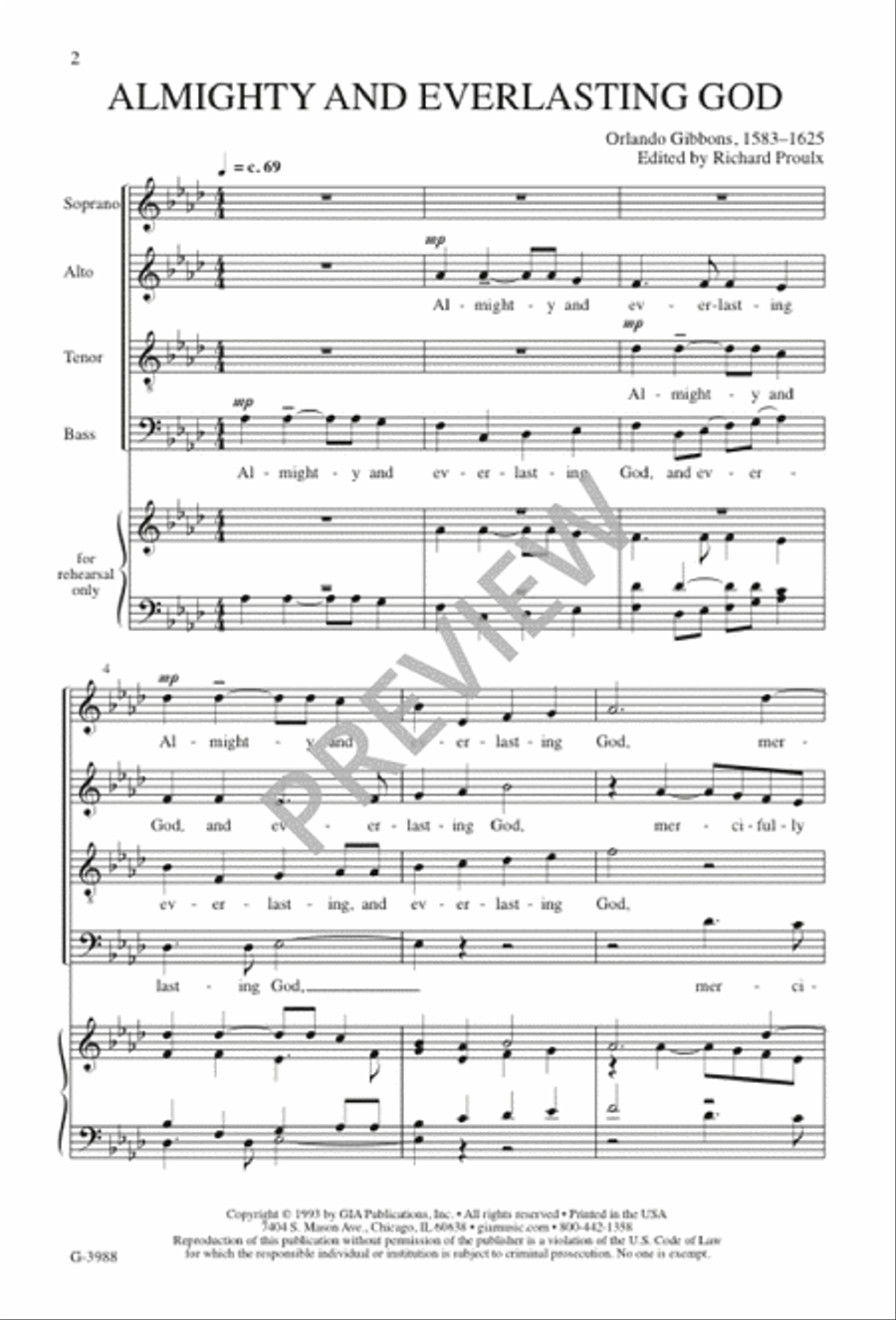 Almighty and Everlasting God 4-Part scores gallery preview page 3