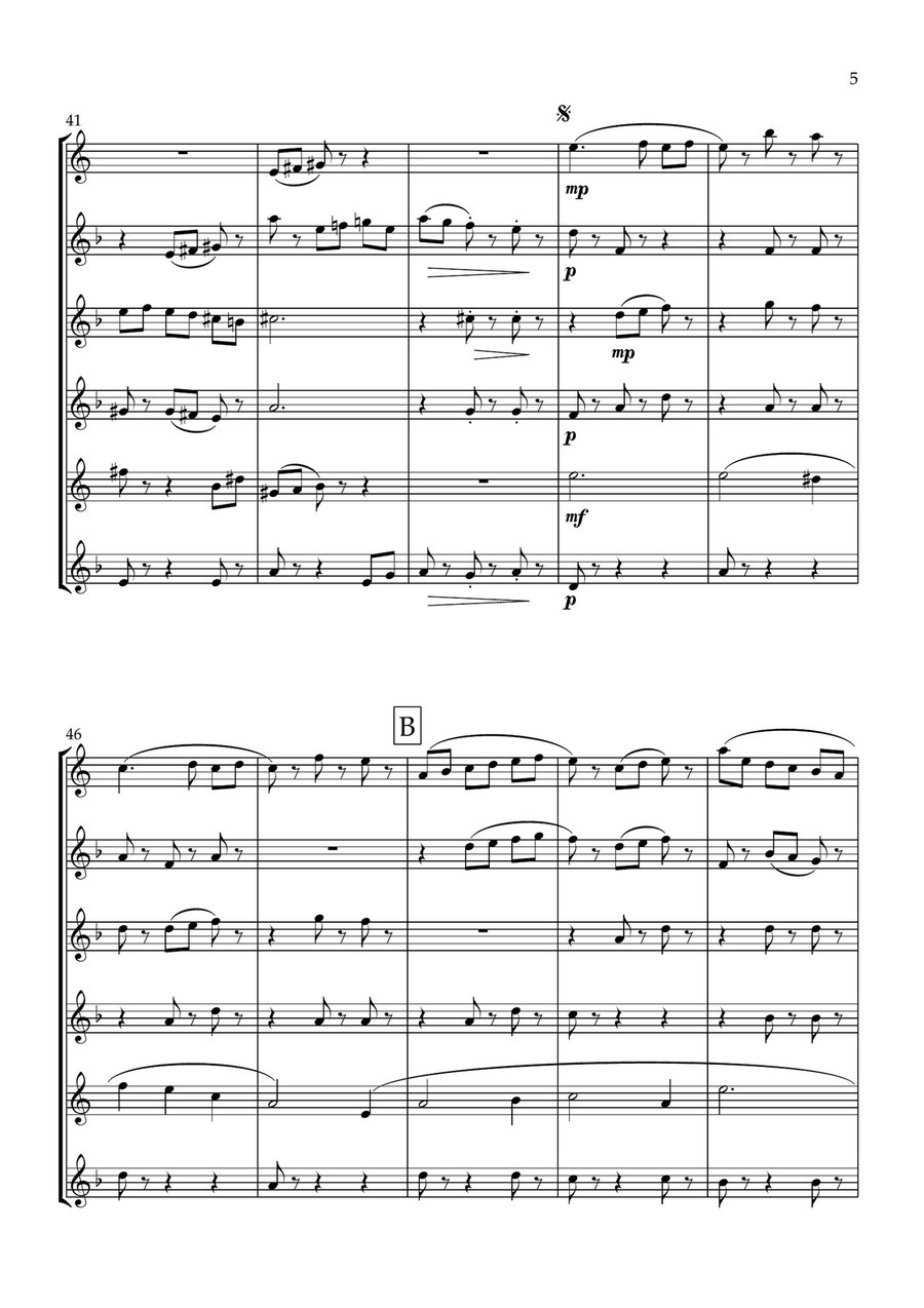 Midnight Carousel for Clarinet Choir Clarinet Choir scores gallery preview page 6