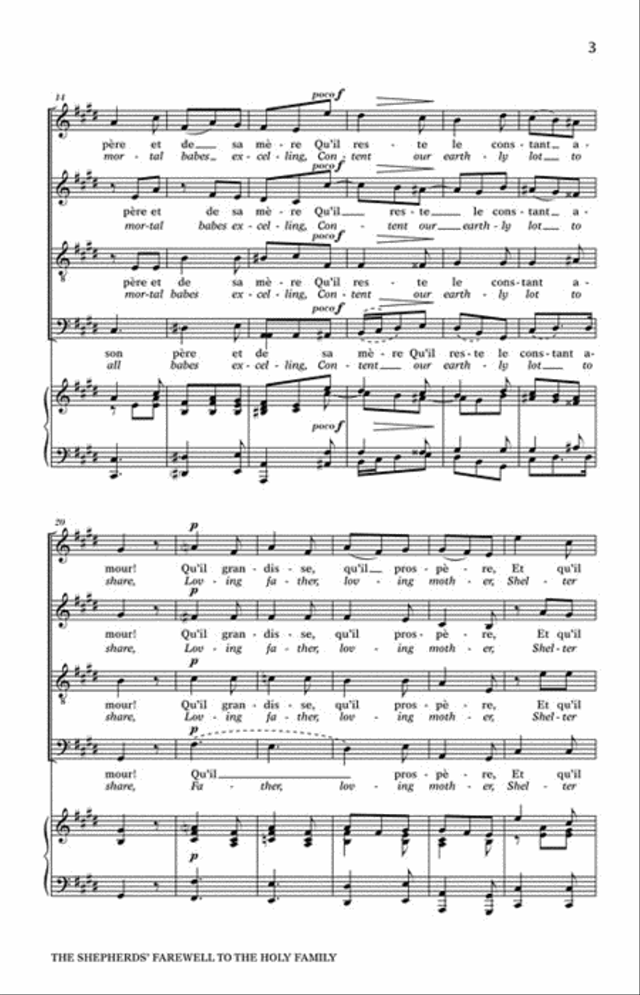 The Shepherds' Farewell to the Holy Family 4-Part scores gallery preview page 3