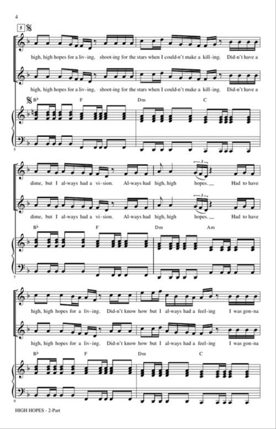 High Hopes 2-Part scores gallery preview page 6