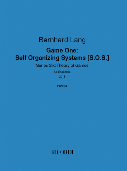 Game One: Self Organizing Systems [S.O.S.]
