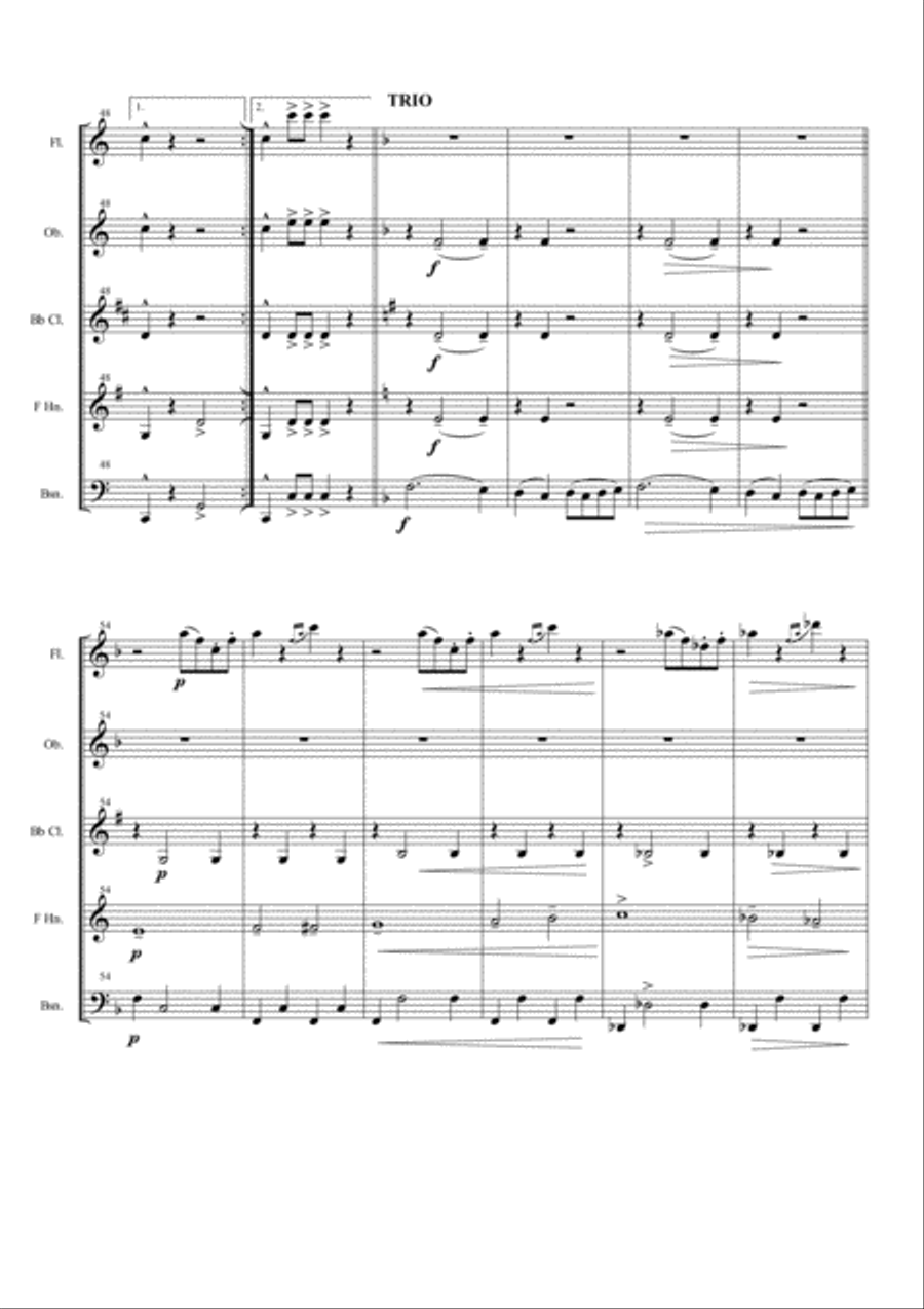 Entry Of The Gladiators for Woodwind Quintet Woodwind Quintet scores gallery preview page 5
