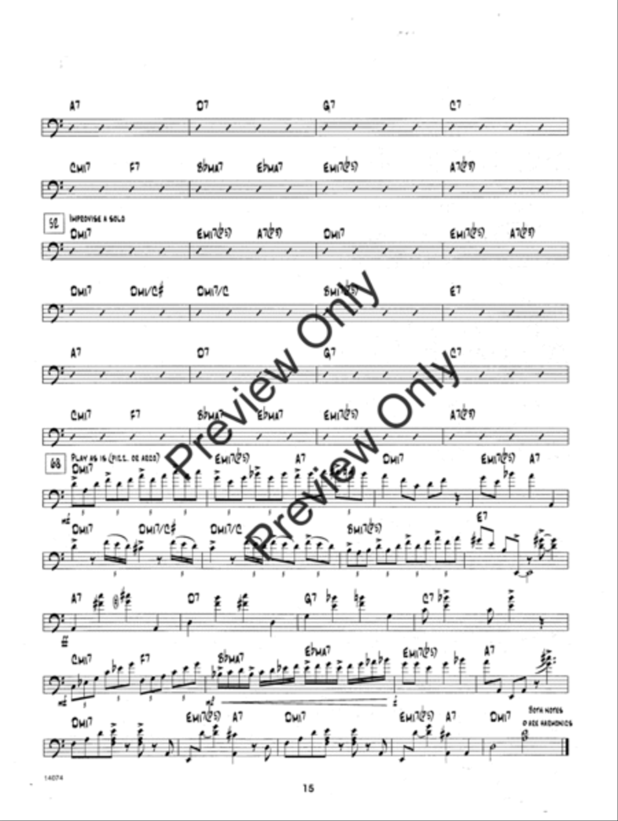 Jazz Solos For Bass, Volume 1 Double Bass scores gallery preview page 15