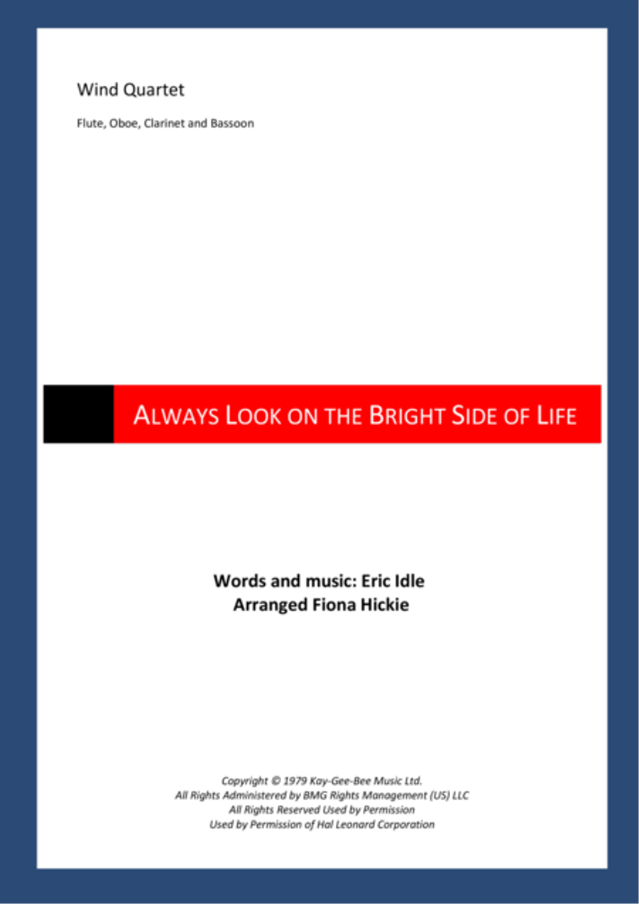 Always Look On The Bright Side Of Life Woodwind Quartet scores gallery preview page 1