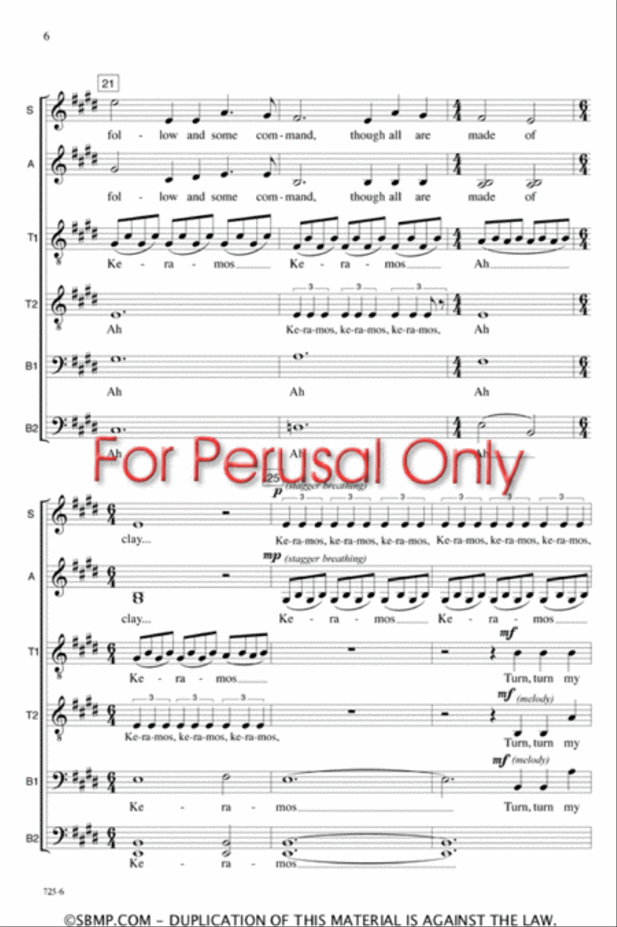 Keramos - SATB divisi Octavo Divisi scores gallery preview page 5