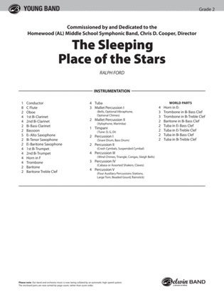 The Sleeping Place of the Stars: Score