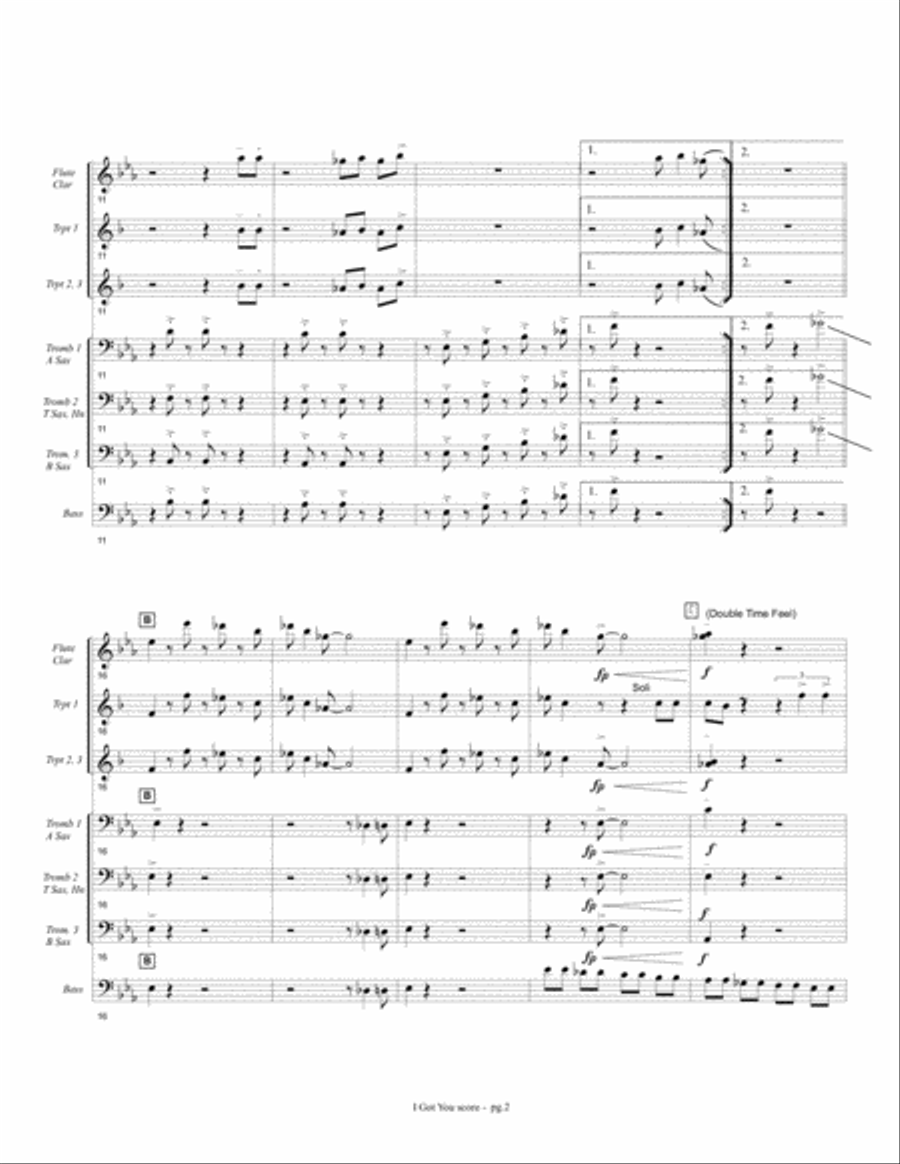 I Got You (I Feel Good) Jazz Ensemble scores gallery preview page 2