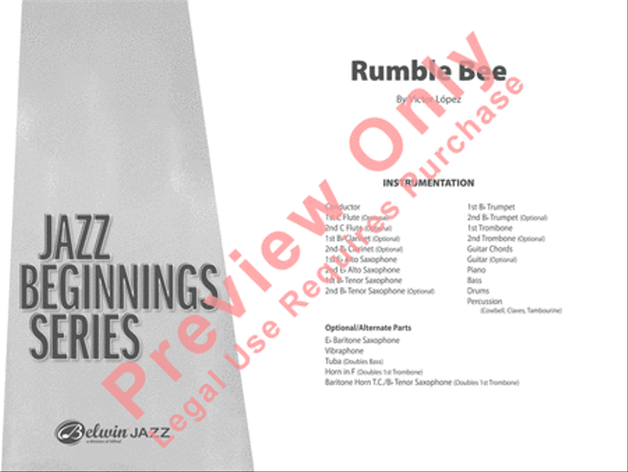 Rumble Bee Rumble Bee Jazz Ensemble scores gallery preview page 2