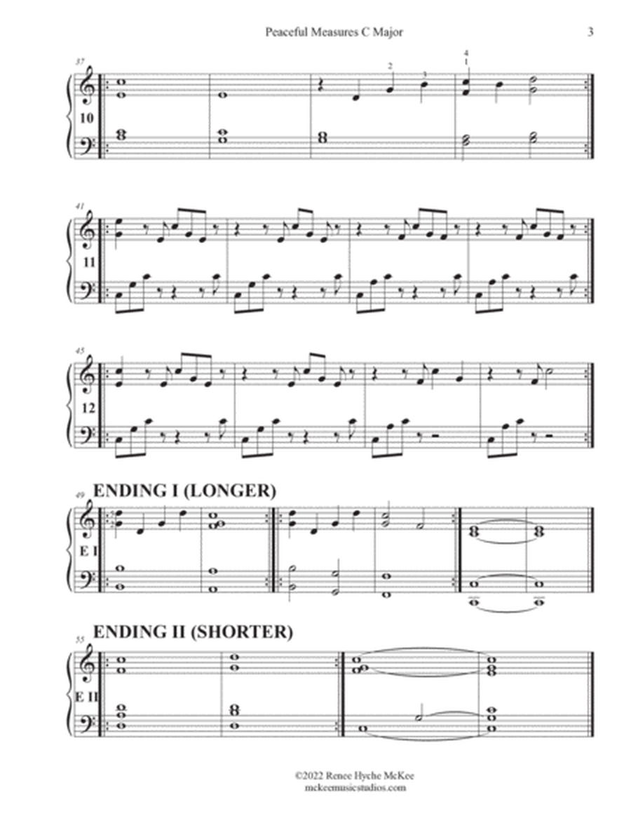 Peaceful Measures - Interchangeable, Repeatable Phrases for Background Piano Music image number null