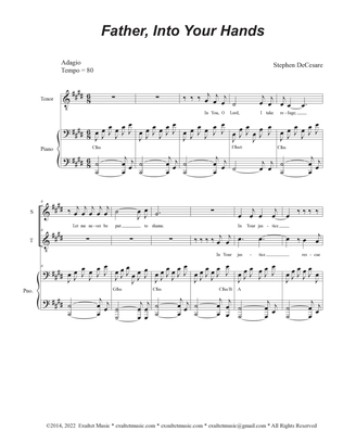 Father, Into Your Hands (2-part choir - (Soprano and Tenor)