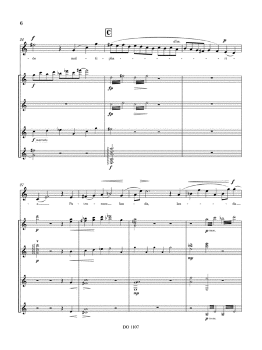 Hymnus de Sancto Stephano Guitar Ensemble scores gallery preview page 6