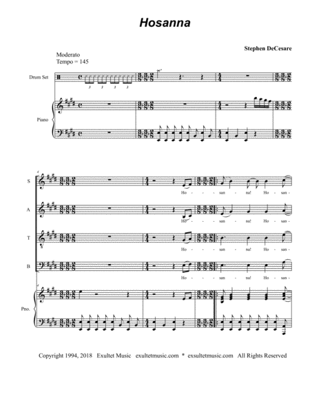 Hosanna (from "Requiem Mass" - Piano/Vocal Score) image number null