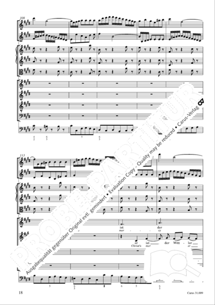 Salvation sure has come to man (Es ist das Heil uns kommen her) 4-Part scores gallery preview page 19