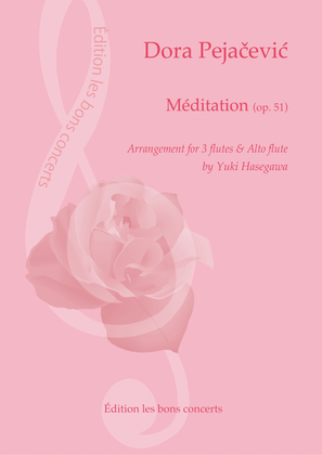 Dora Pejačević: "Méditation (op. 51)" Arrangement for 3 flutes and alto flute by Yuki Hasegawa
