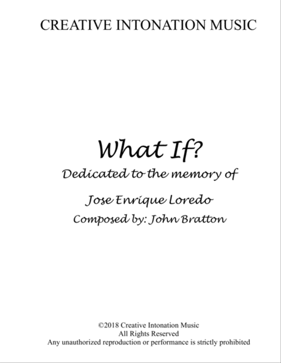 What If? What If? Concert Band scores gallery preview page 1