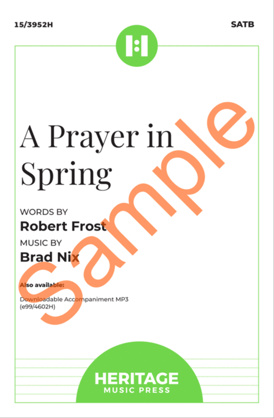 A Prayer in Spring A Prayer in Spring 4-Part scores gallery preview page 2