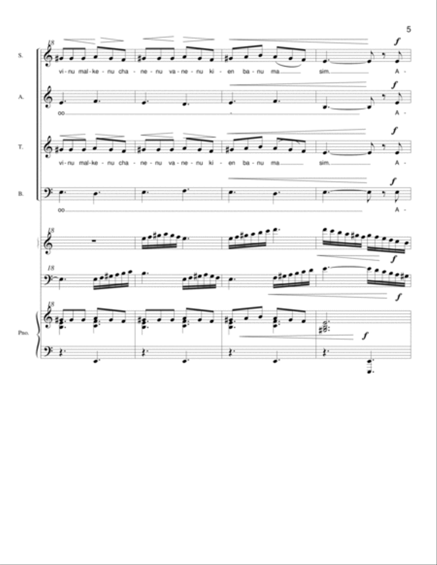 Avenu Malkenu Avenu Malkenu Choir scores gallery preview page 5
