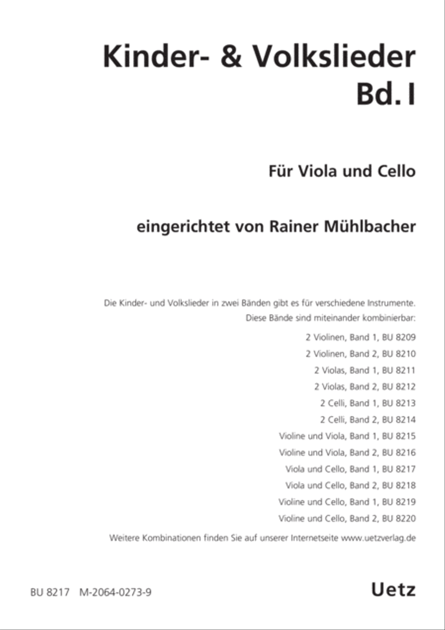 Folks Songs vol. 1 Cello scores gallery preview page 2