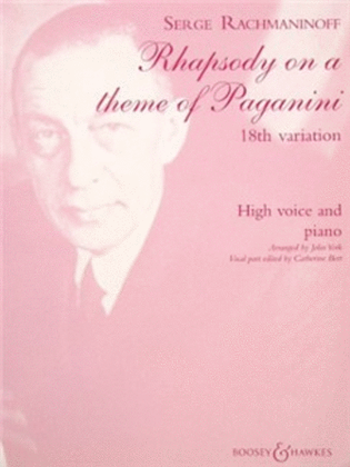 Book cover for Rhapsody on a Theme of Paganini, Op. 43